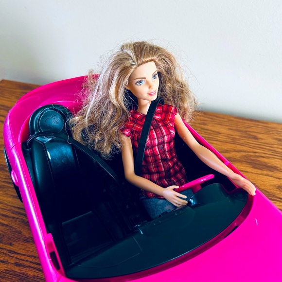 Barbie Convertible Car, Doll, and Accessories Bundle - Picture 4 of 12